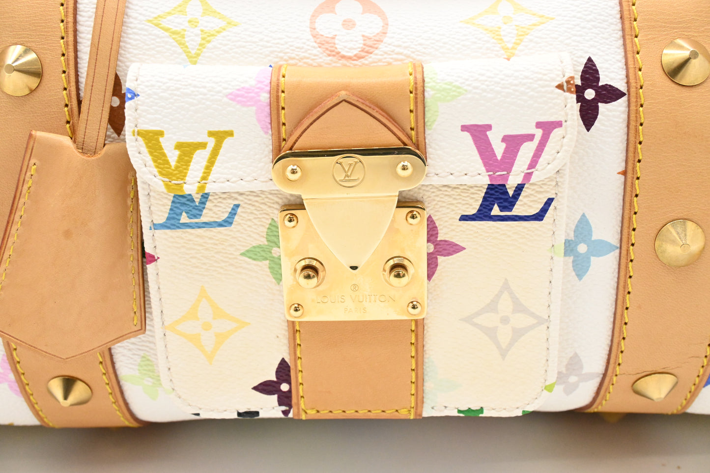 Louis Vuitton Keepall 45 in White Multicolor Monogram Canvas