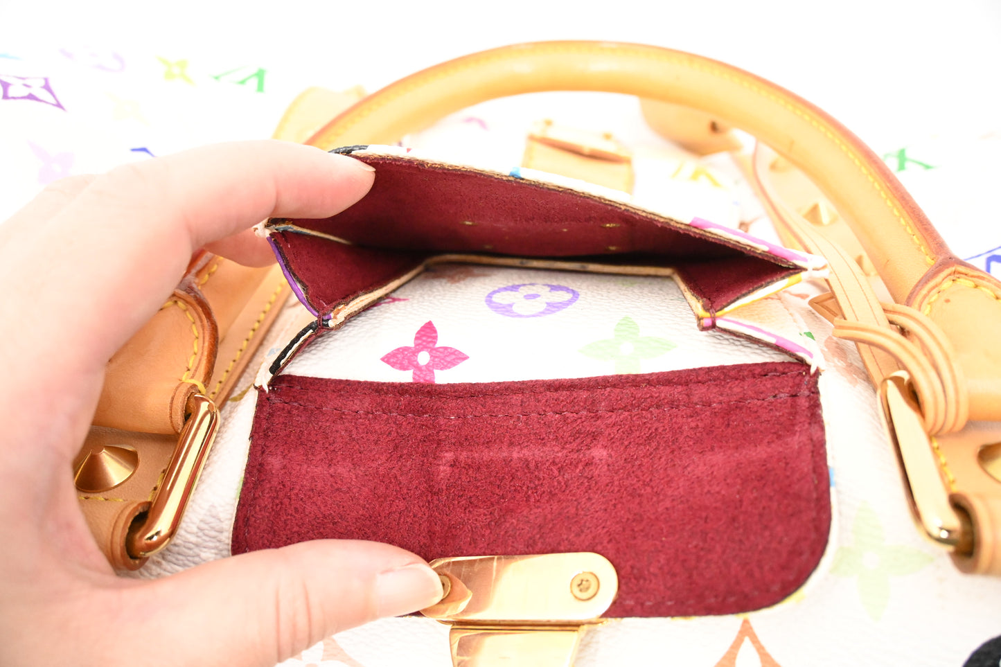 Louis Vuitton Keepall 45 in White Multicolor Monogram Canvas