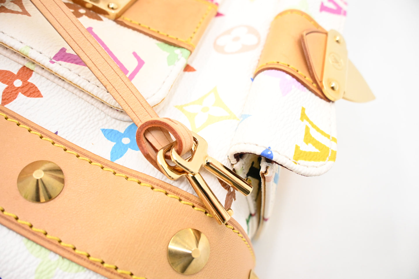 Louis Vuitton Keepall 45 in White Multicolor Monogram Canvas
