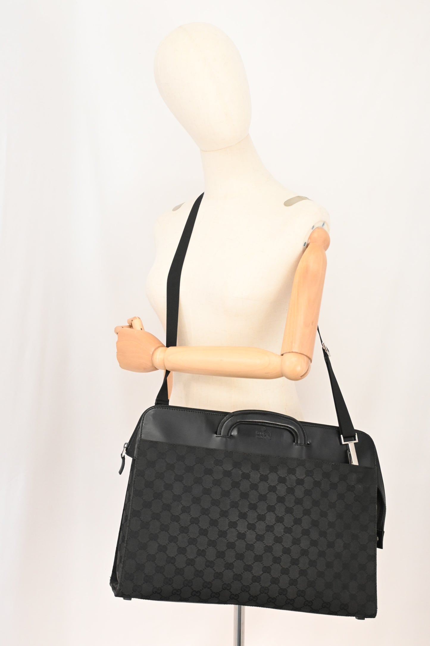 Gucci Business Bag in Black GG Canvas