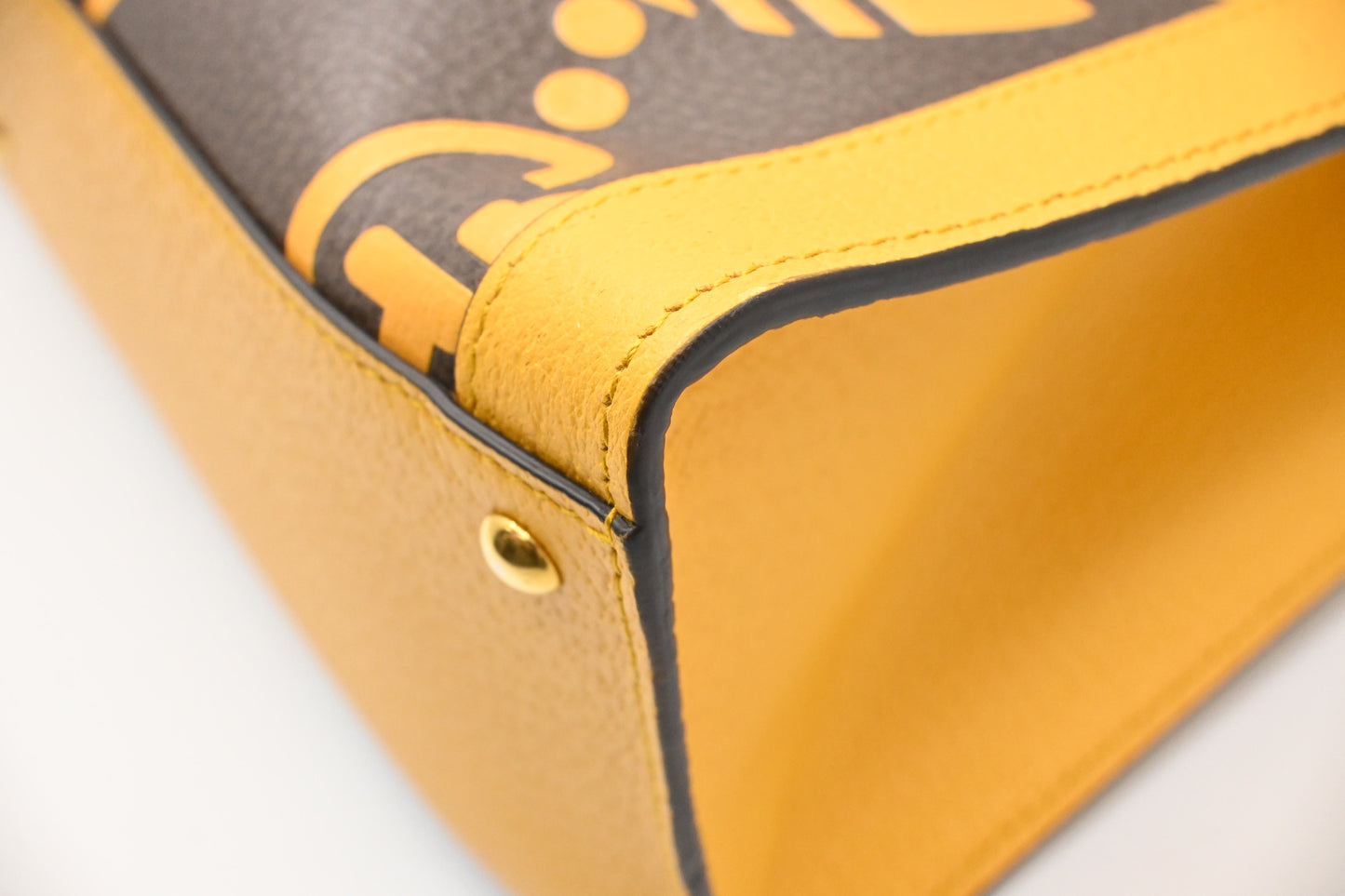 Gucci x Adidas Diana MM in Yellow and Brown Leather