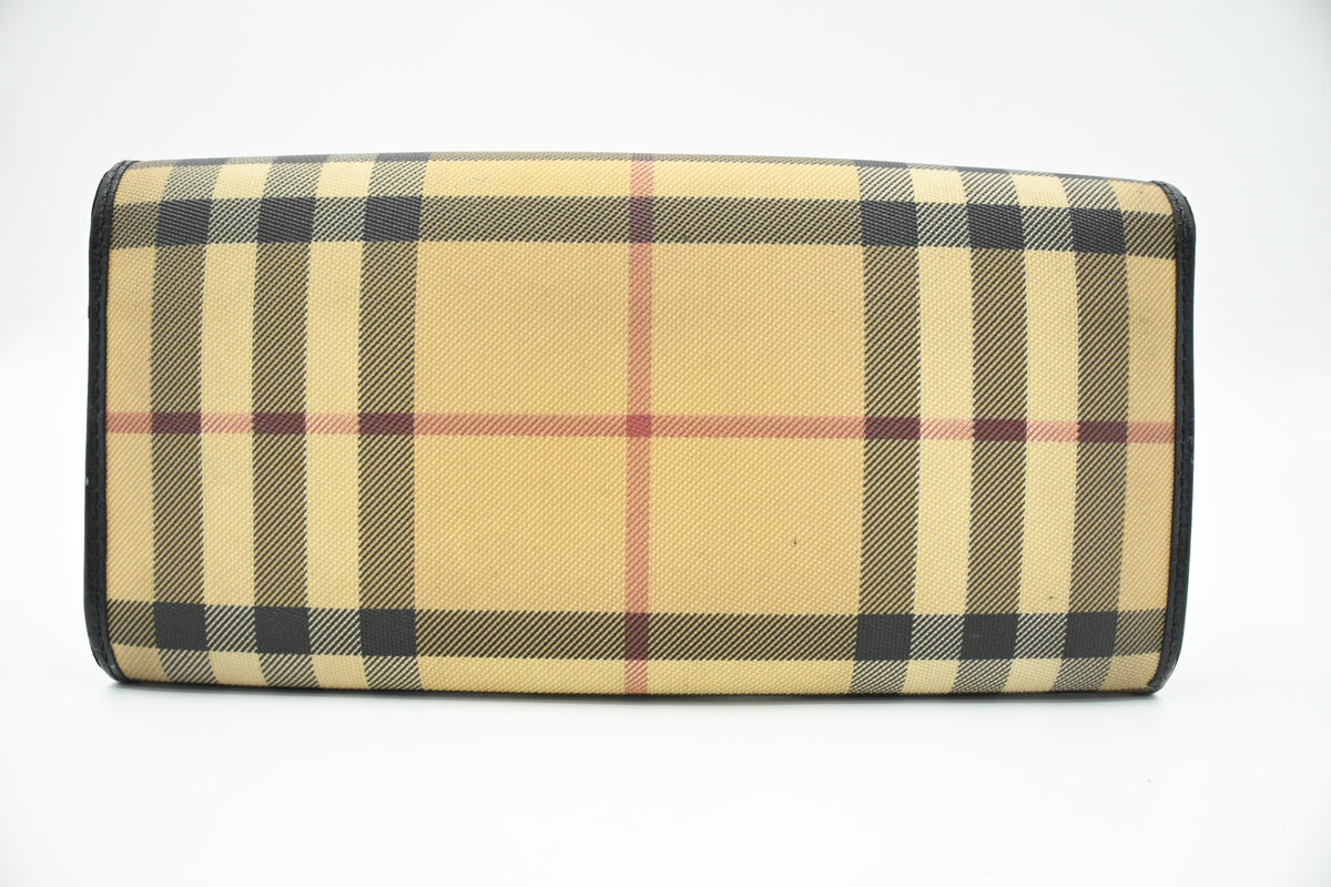 Burberry Long Wallet in Brown Coated Canvas