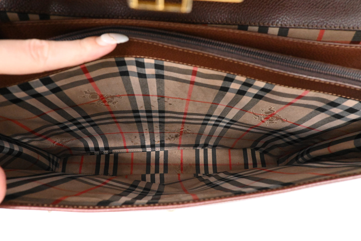 Burberry Business Bag in Brown Leather