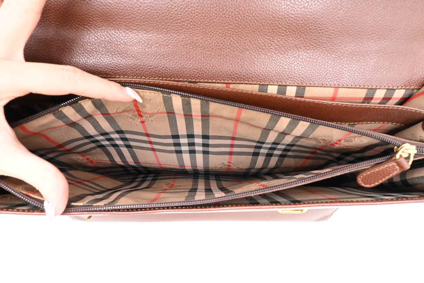Burberry Business Bag in Brown Leather