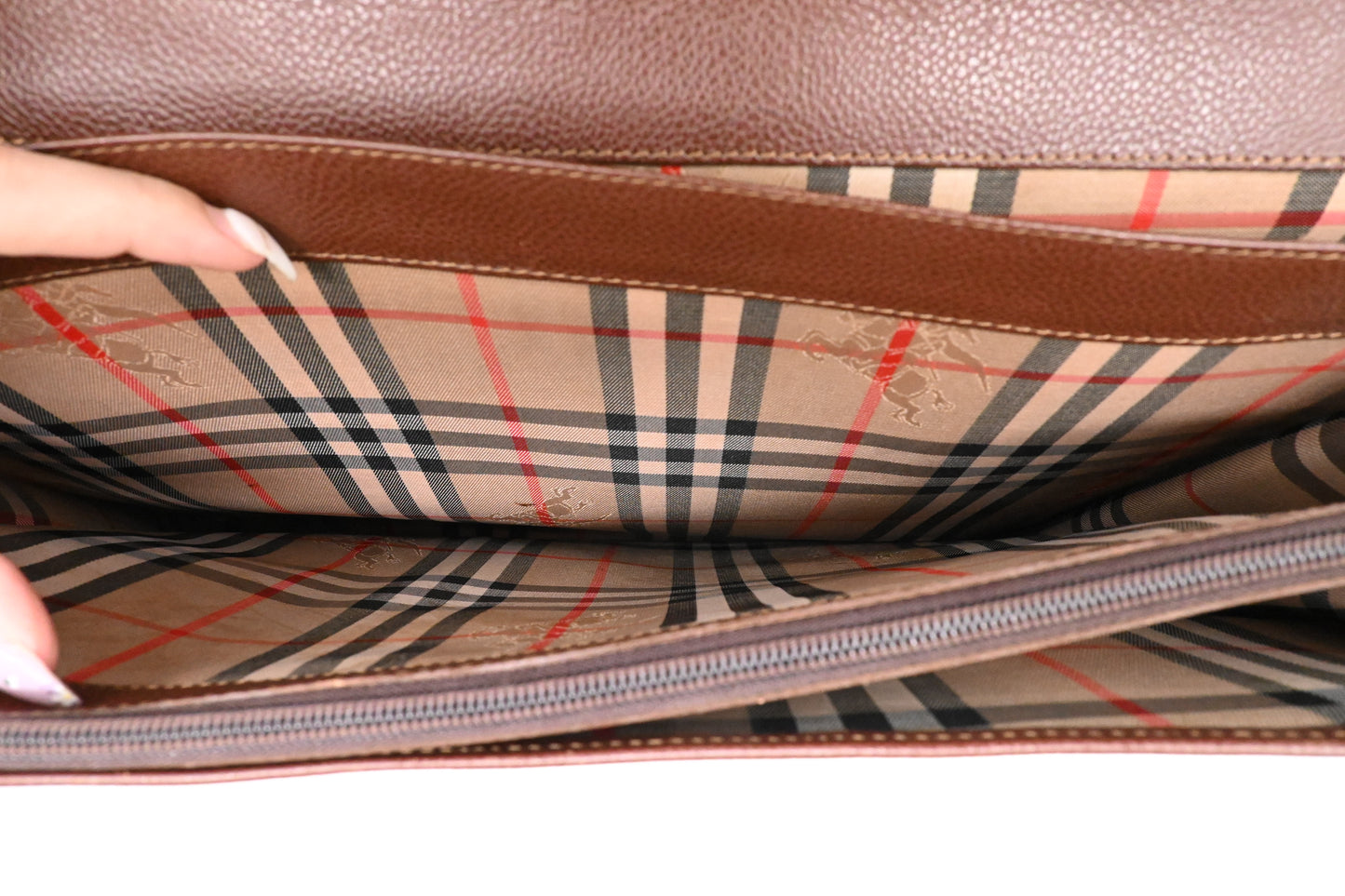 Burberry Business Bag in Brown Leather