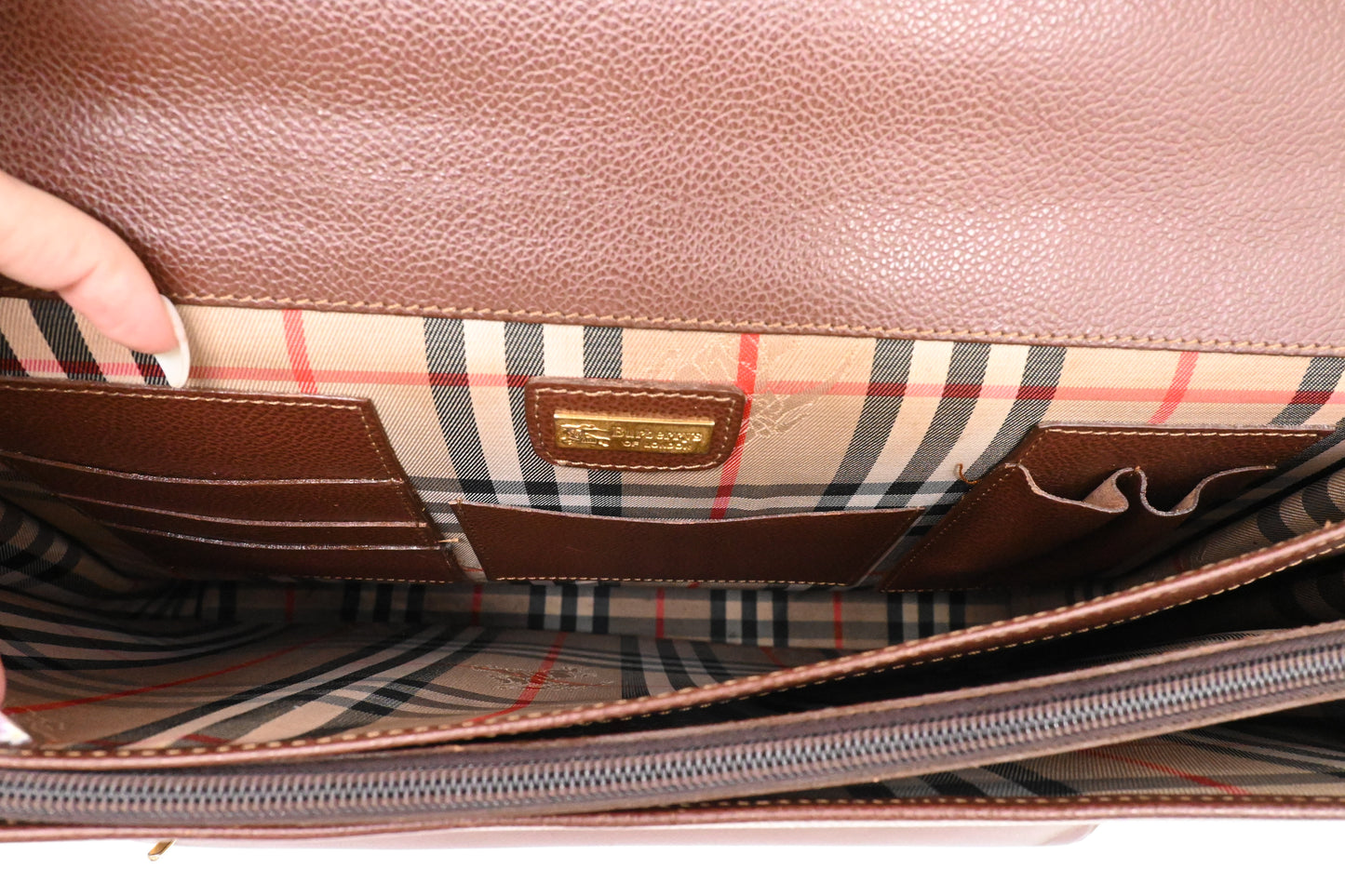 Burberry Business Bag in Brown Leather