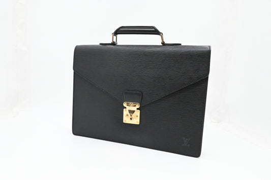 Louis Vuitton Serviette Conseiller in Black Epi Leather