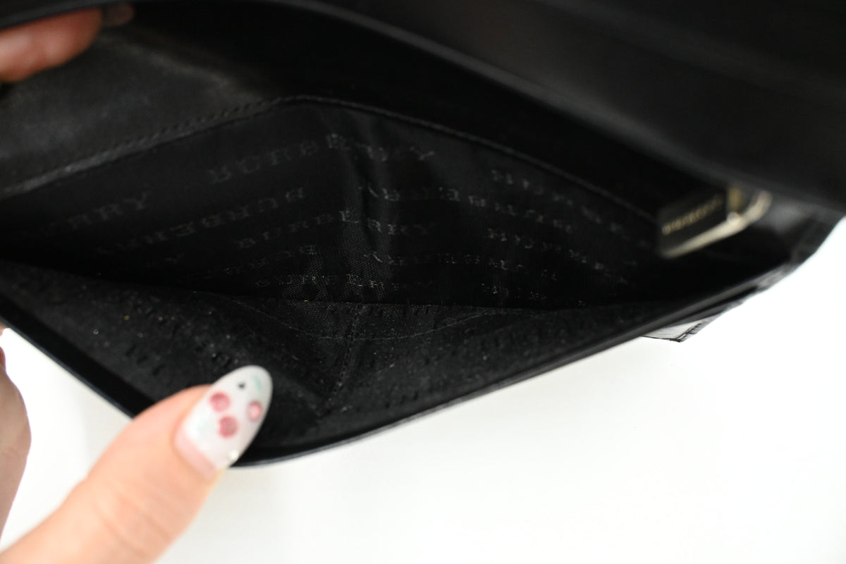 Burberry Long Wallet in Brown Coated Canvas