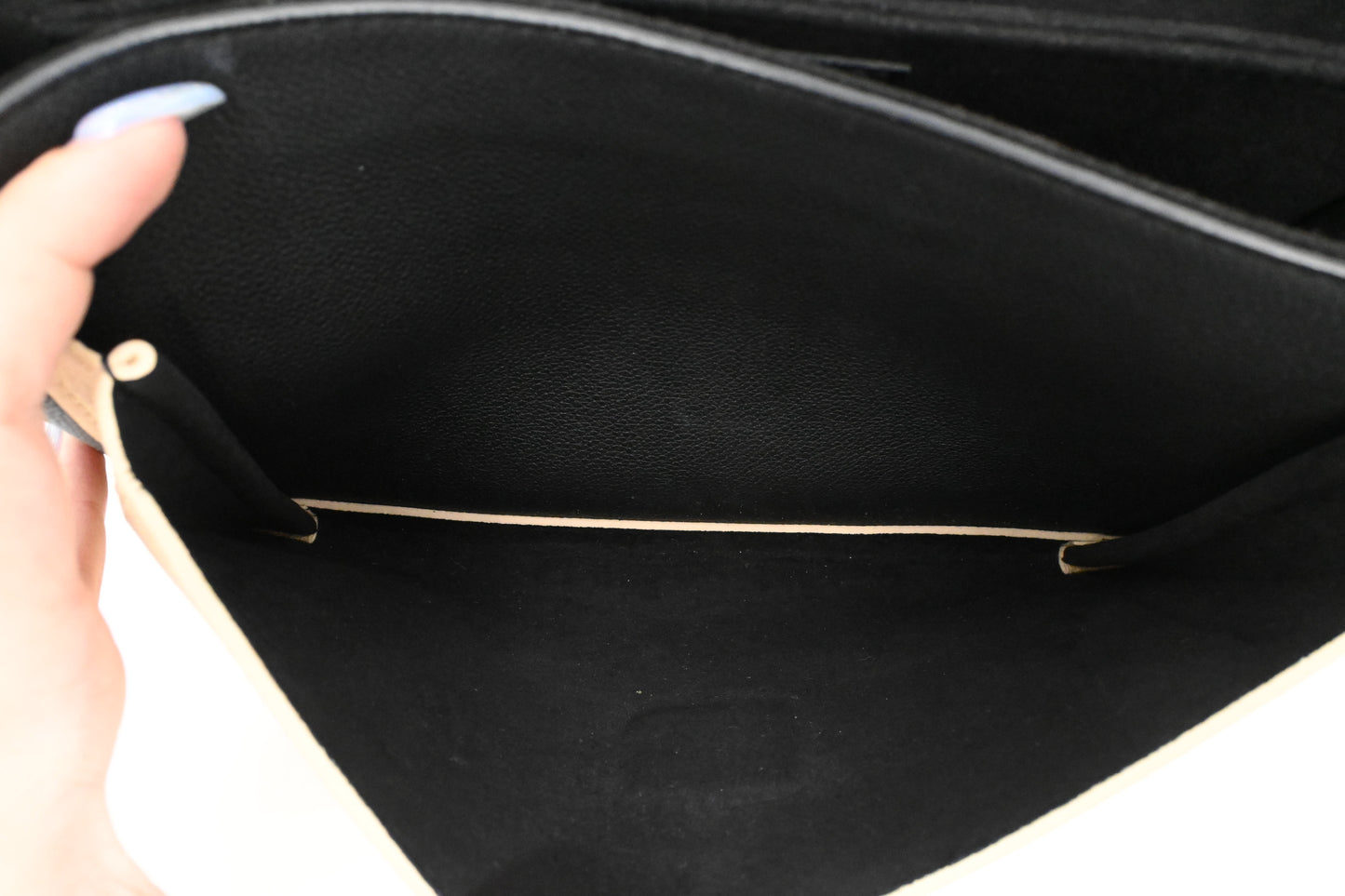 Louis Vuitton MyLockMe in Black and Cream Leather