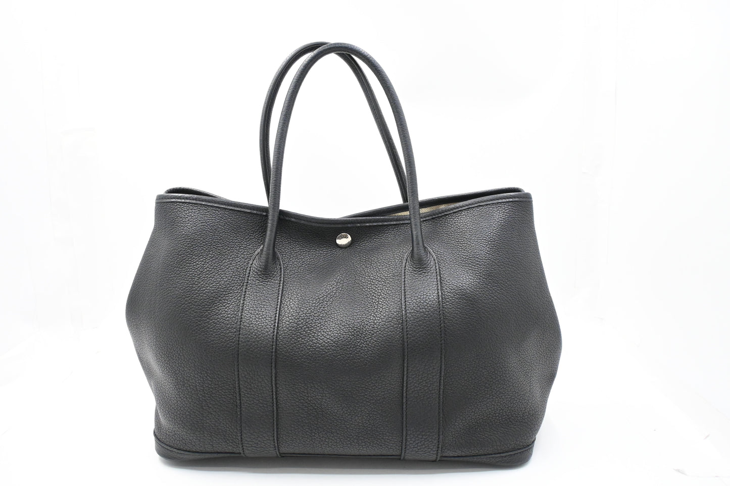Hermes Garden Party 36 in Black Leather