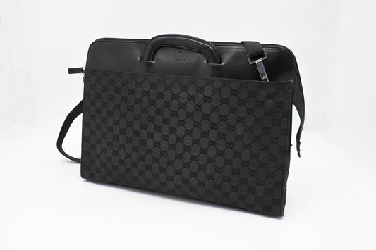Gucci Business Bag in Black GG Canvas