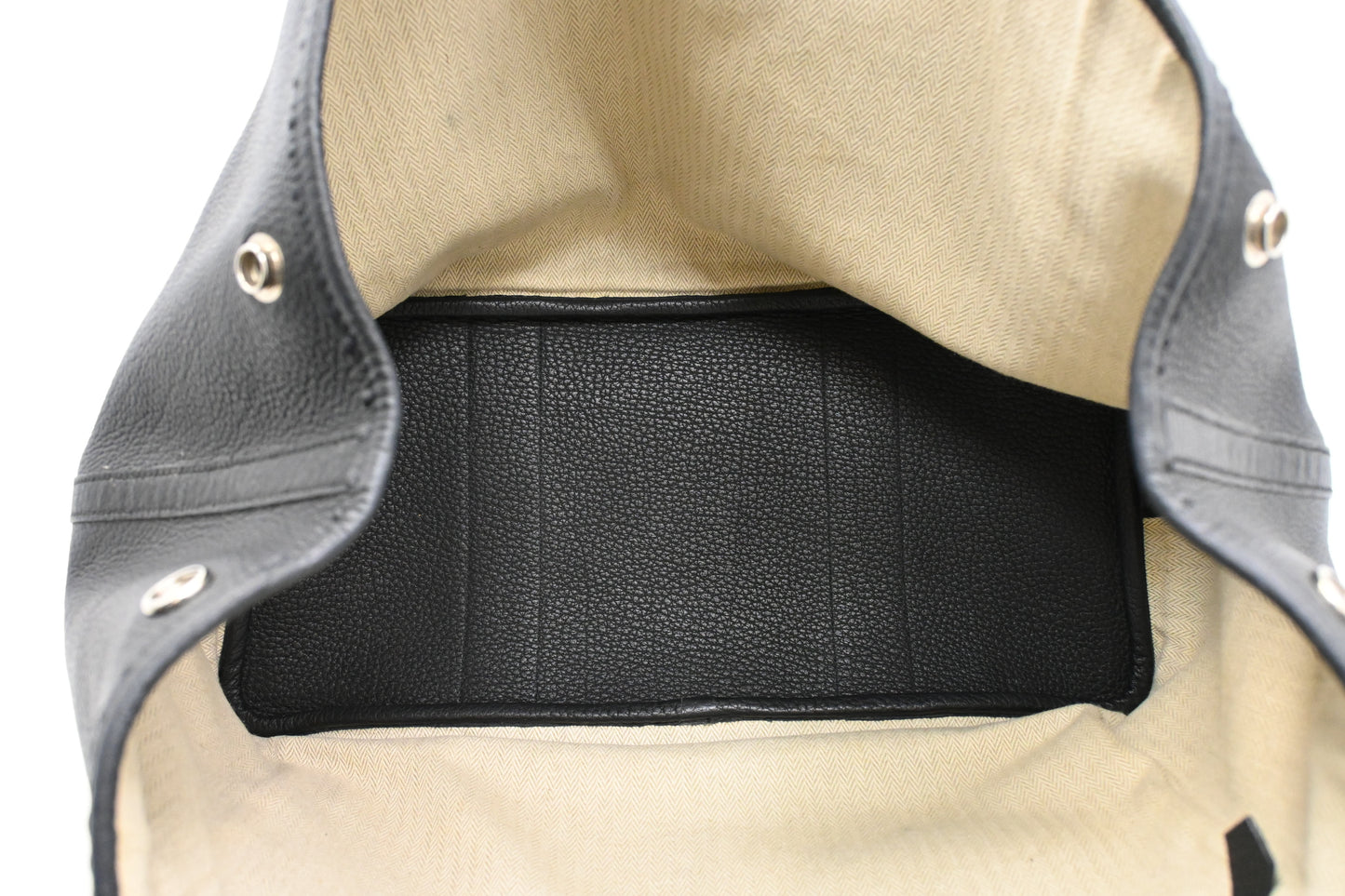 Hermes Garden Party 36 in Black Leather