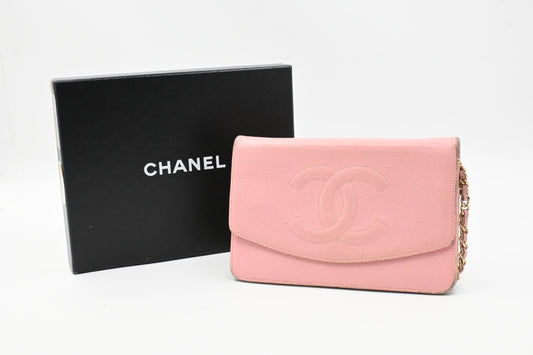 Chanel Wallet on Chain in Pink Caviar Leather