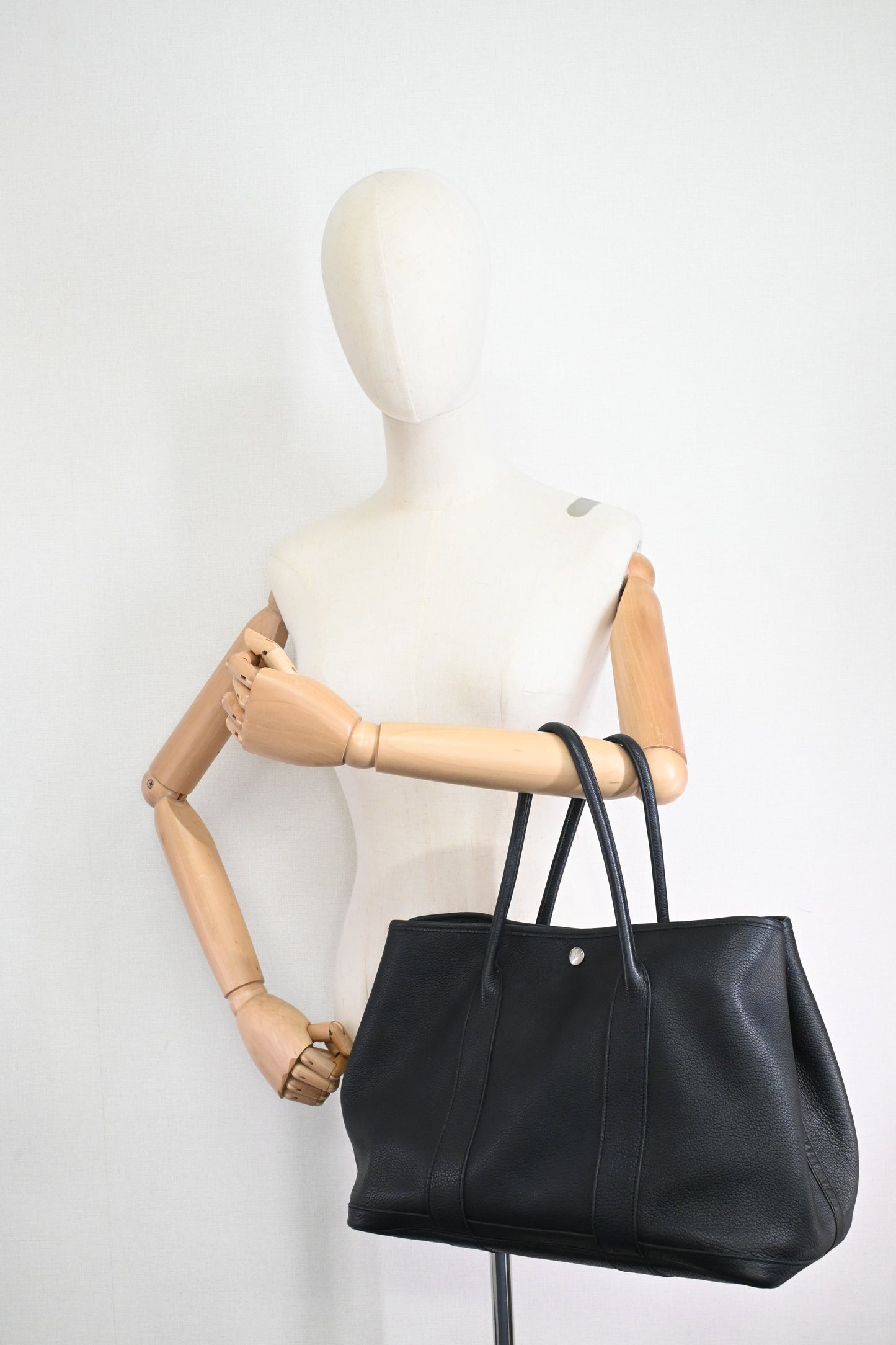 Hermes Garden Party 36 in Black Leather