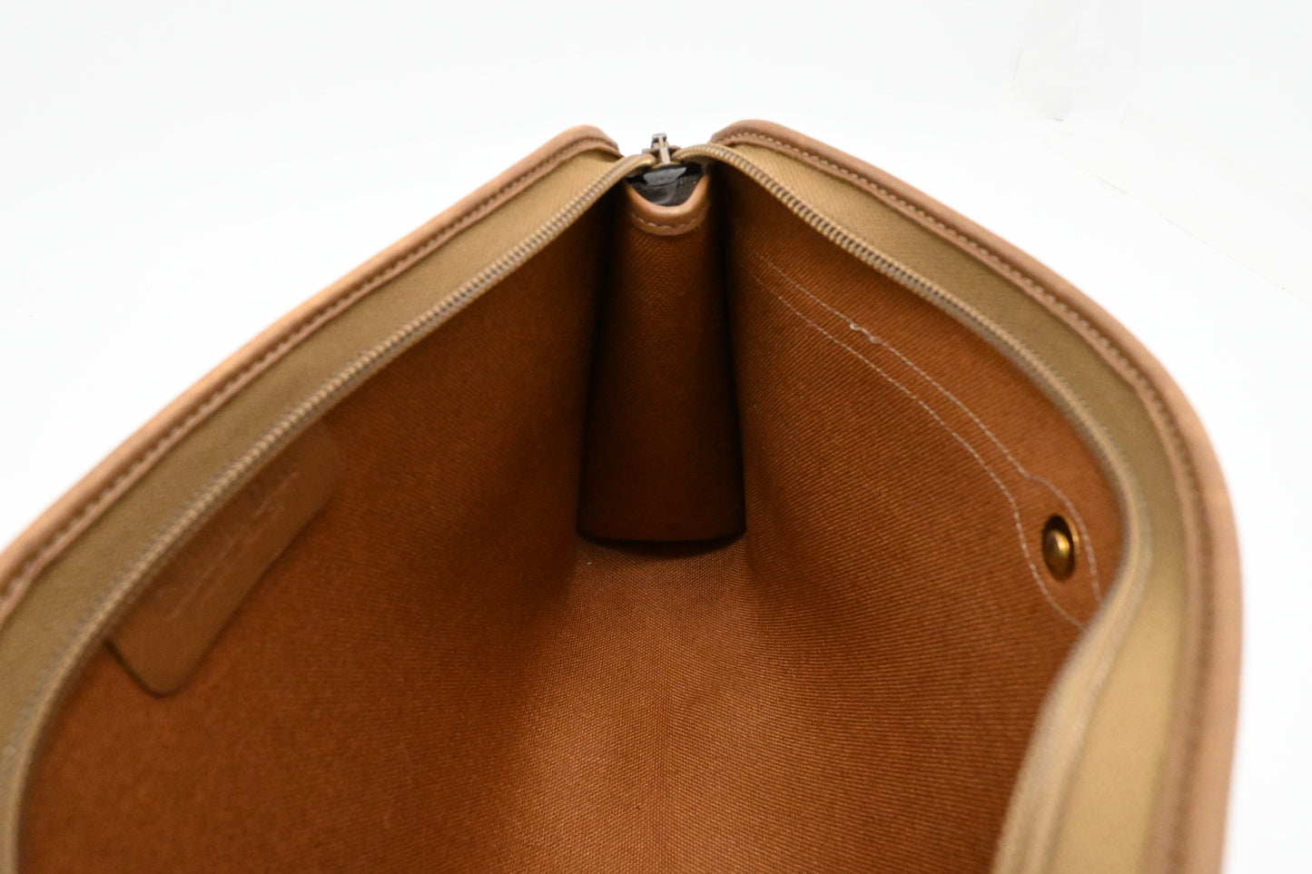 Dior Pouch in Gray Honeycomb Coated Canvas