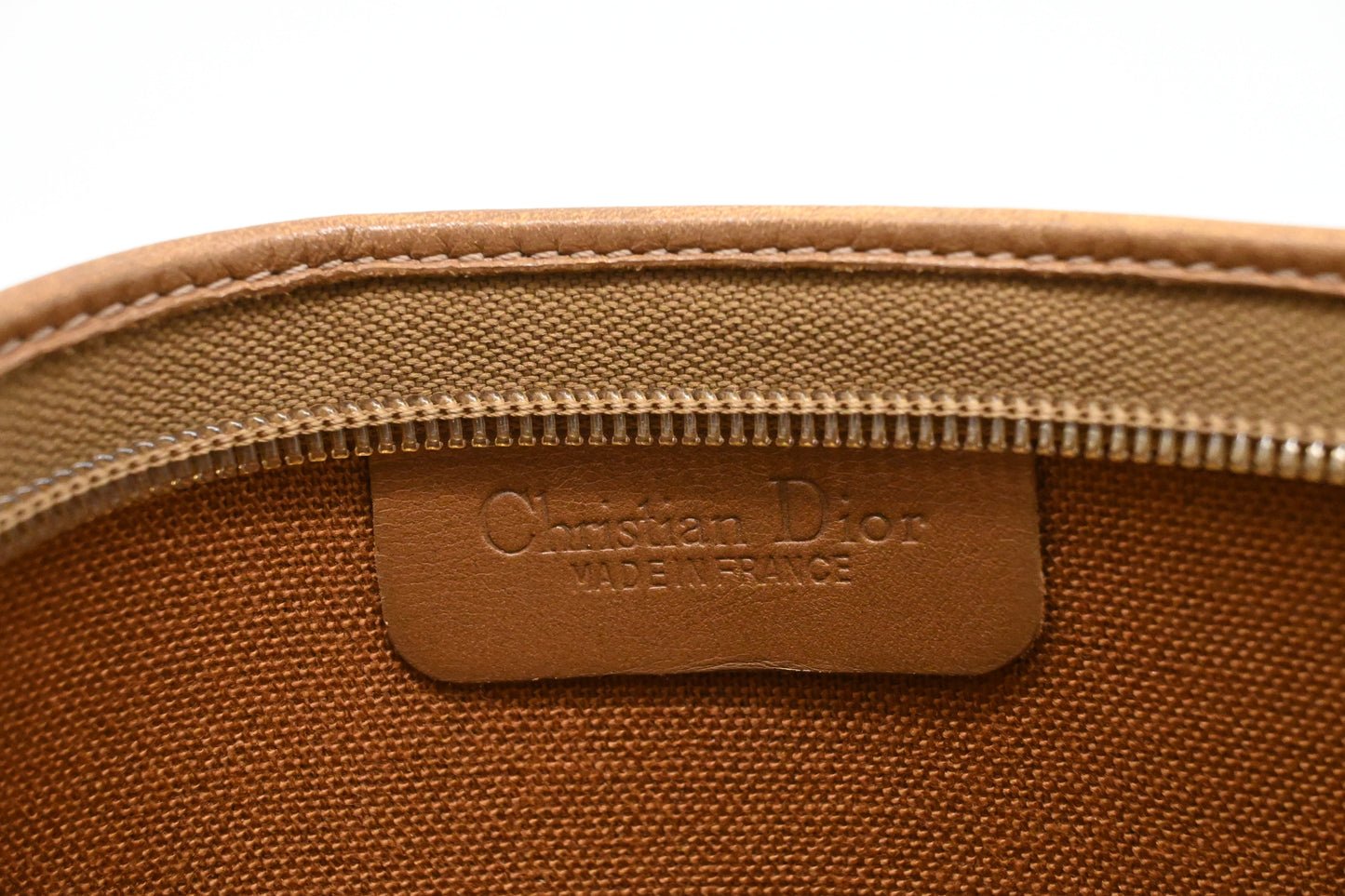 Dior Pouch in Gray Honeycomb Coated Canvas