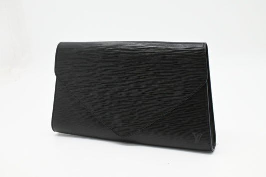 Louis Vuitton Art Deco Clutch in Black Epi Leather