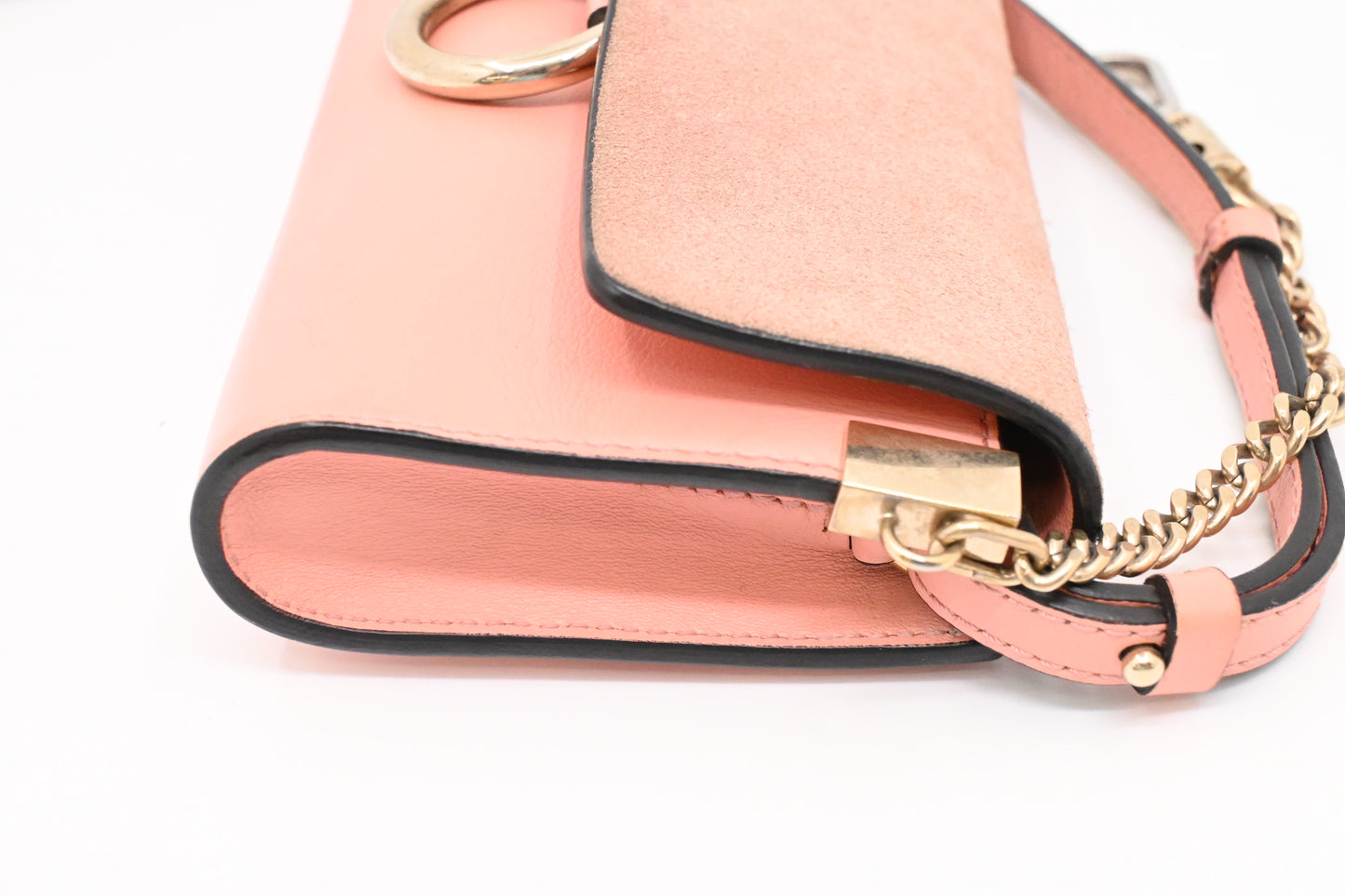 Chloe Faye Crossbody Bag in Pink Leather