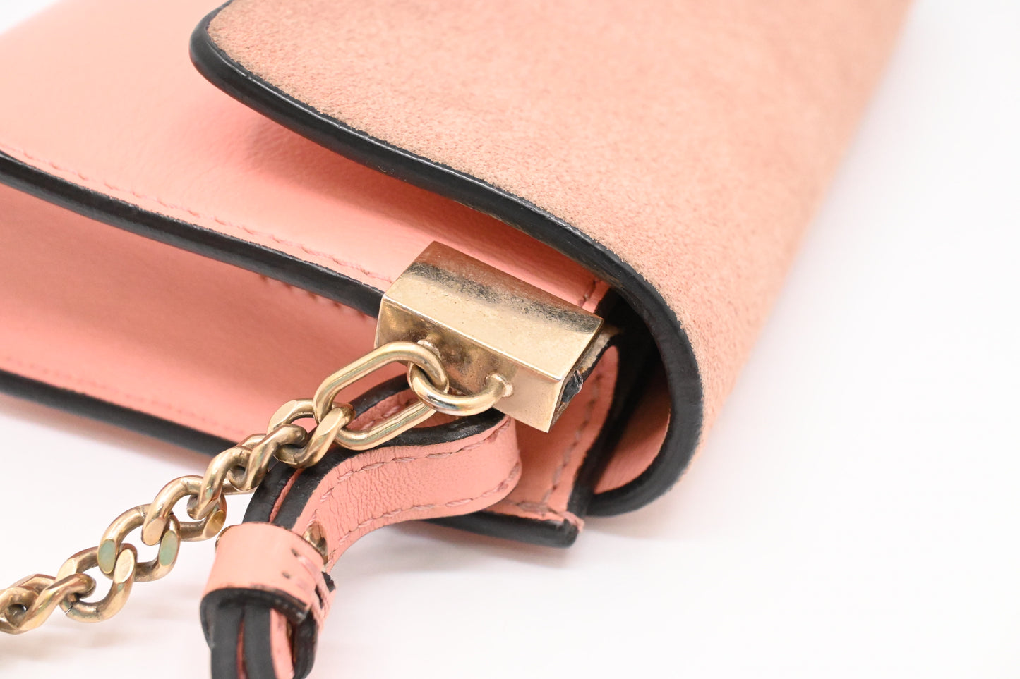 Chloe Faye Crossbody Bag in Pink Leather