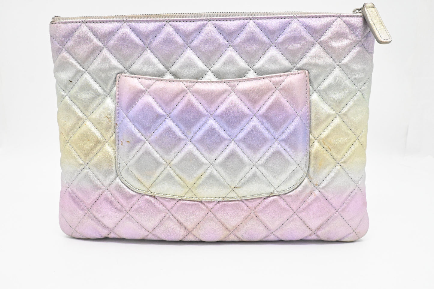 Chanel O-Case in Iridescent Matelassé Leather