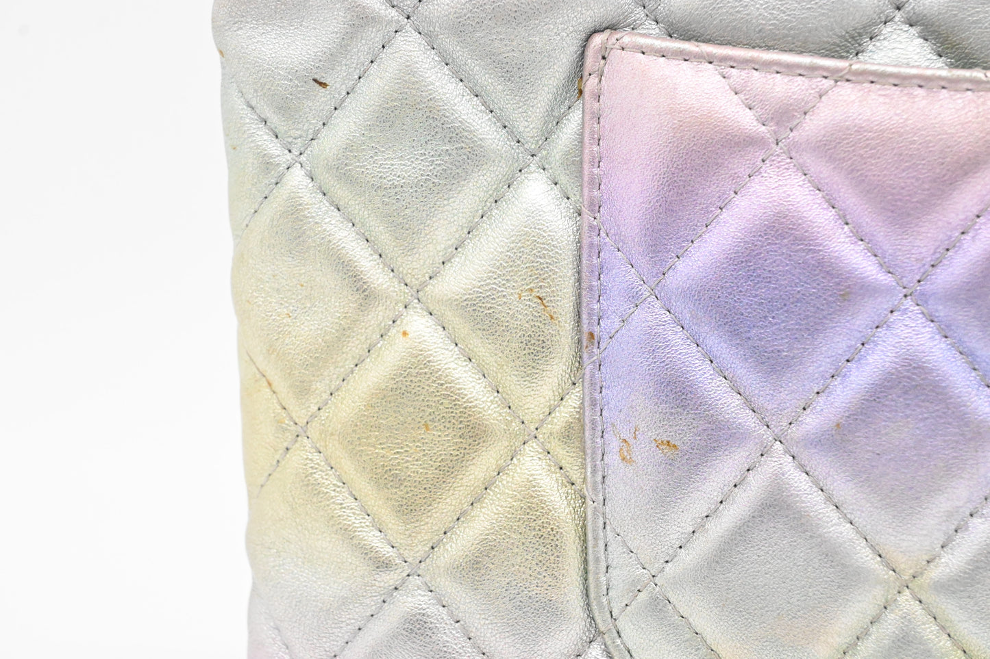 Chanel O-Case in Iridescent Matelassé Leather