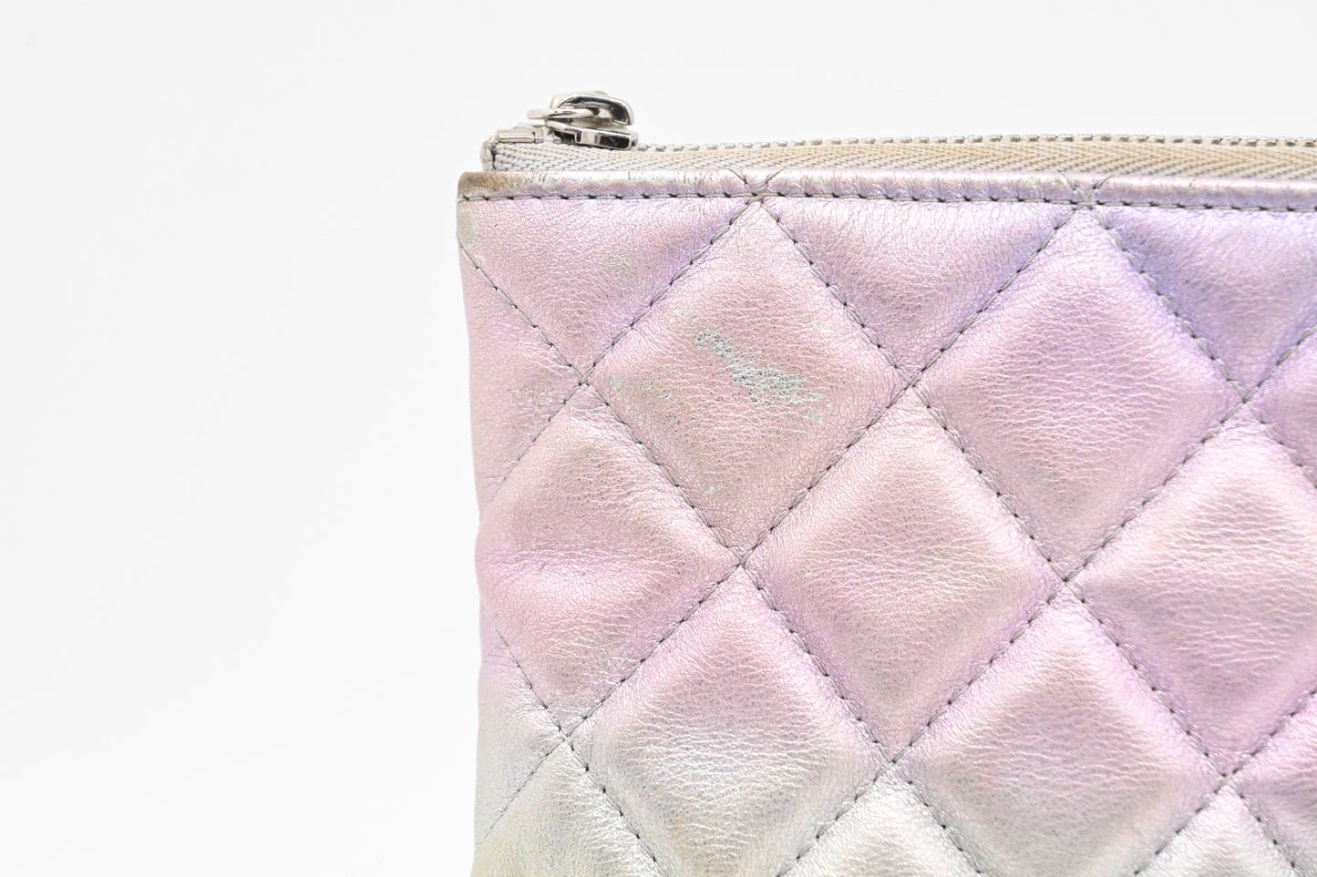 Chanel O-Case in Iridescent Matelassé Leather