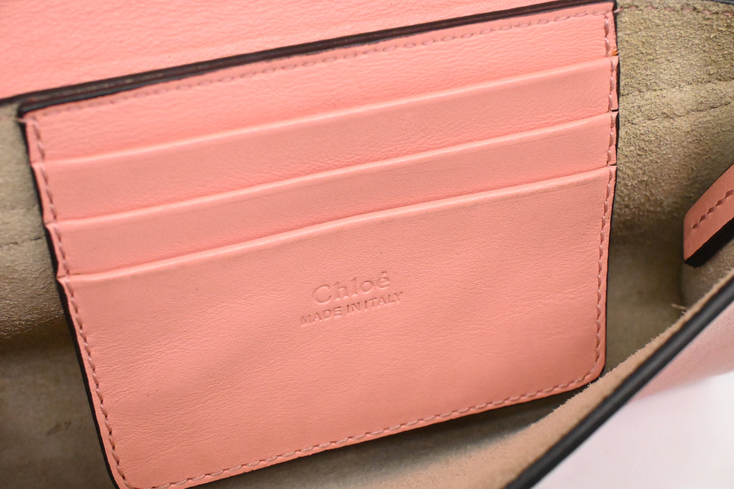 Chloe Faye Crossbody Bag in Pink Leather