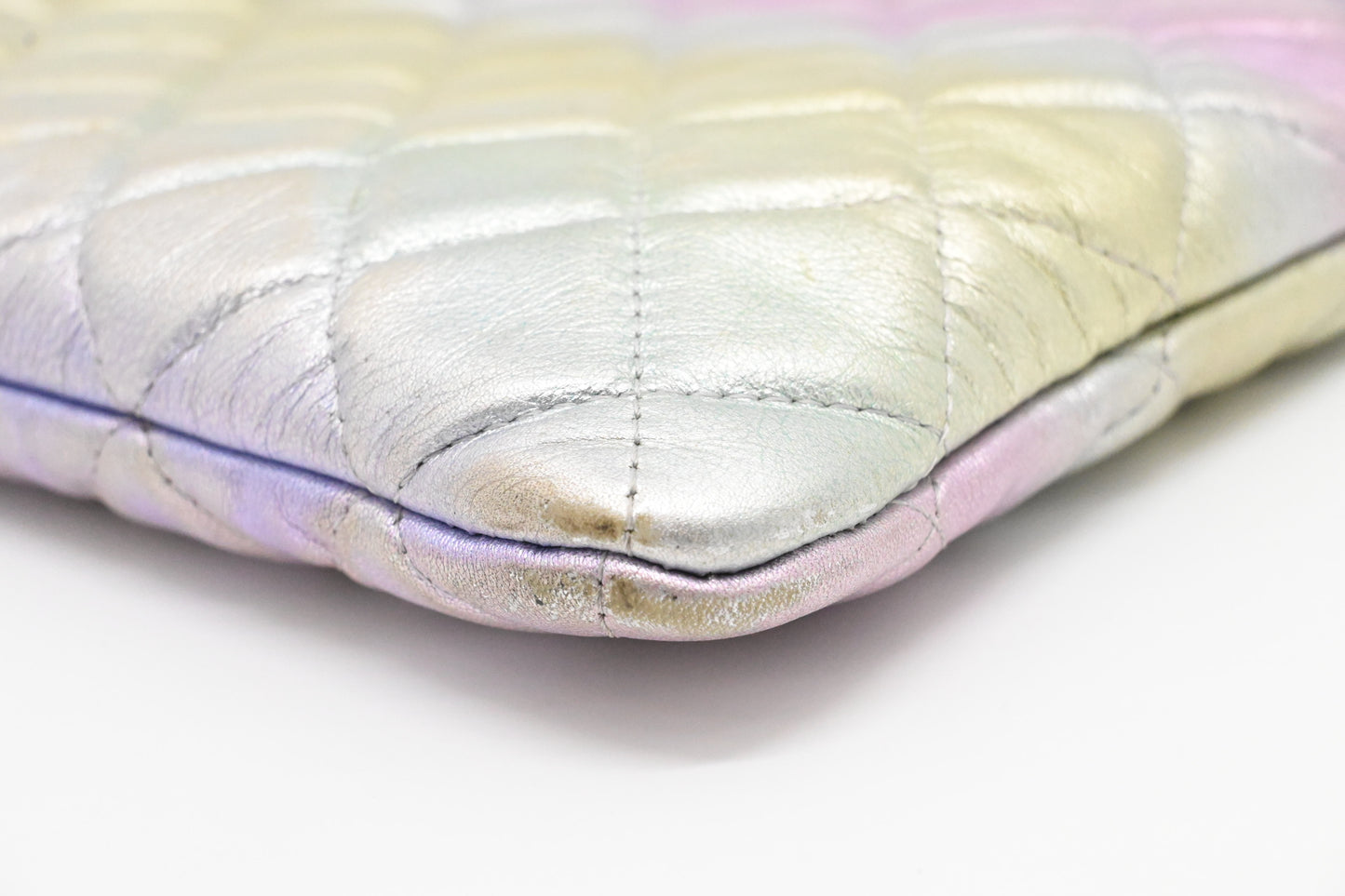 Chanel O-Case in Iridescent Matelassé Leather