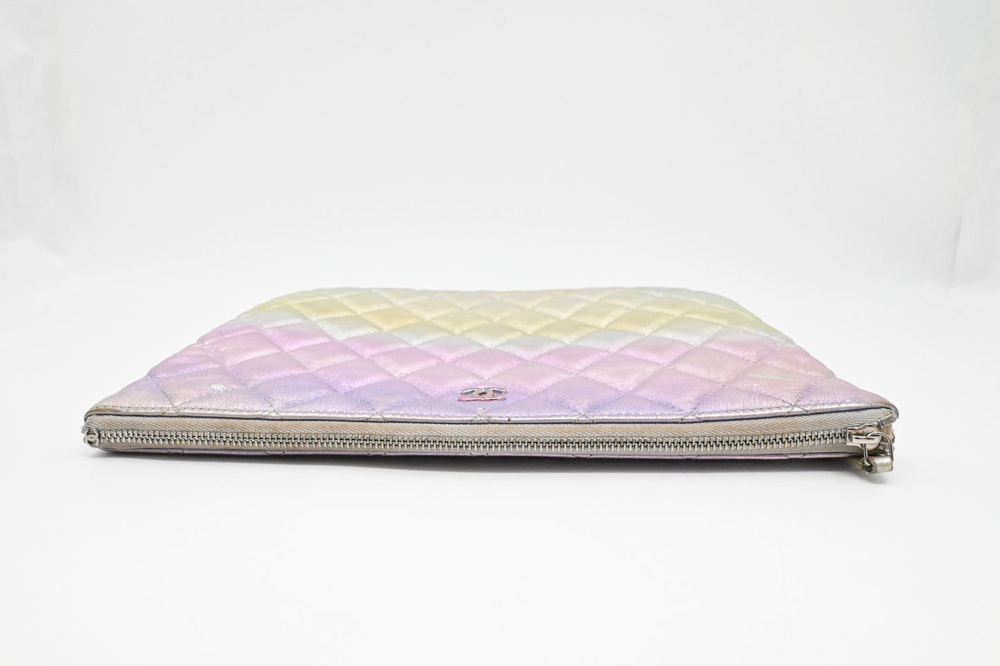 Chanel O-Case in Iridescent Matelassé Leather