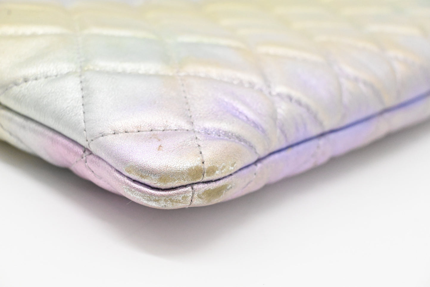 Chanel O-Case in Iridescent Matelassé Leather