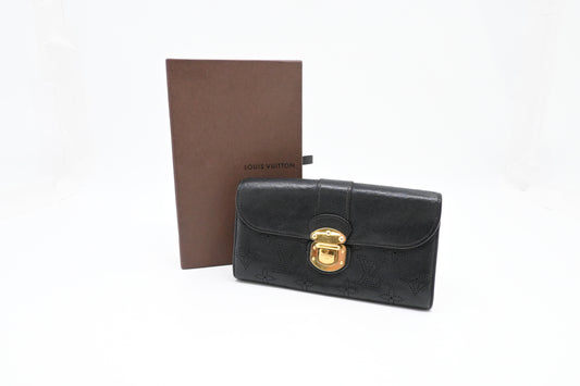 Louis Vuitton Iris Wallet in Black Mahina Leather
