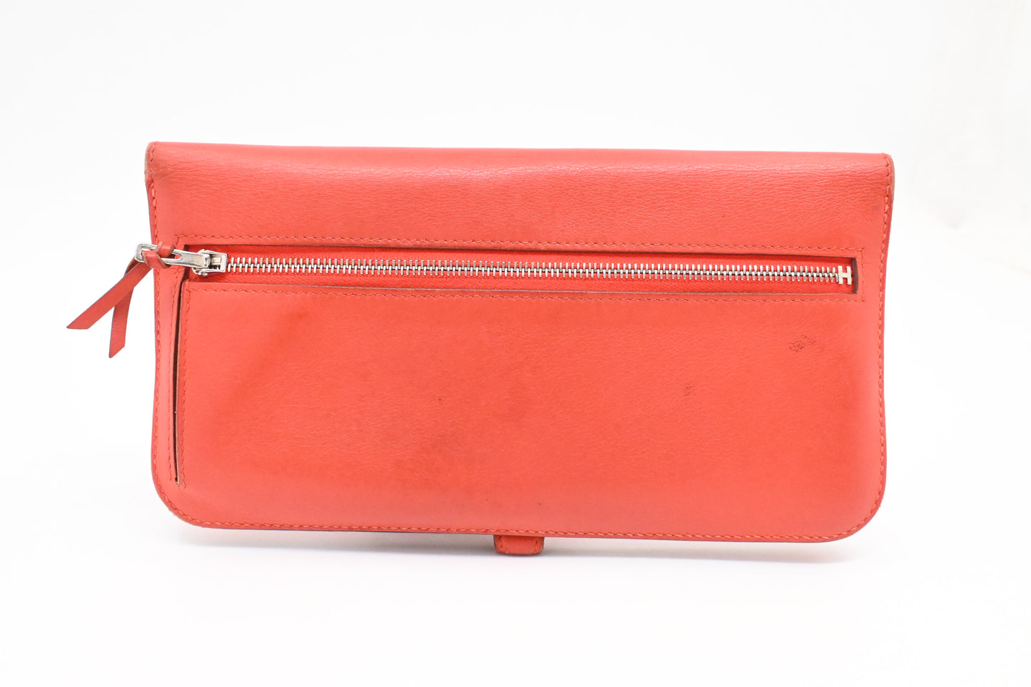Hermes Dogon Wallet in Blood Orange Leather