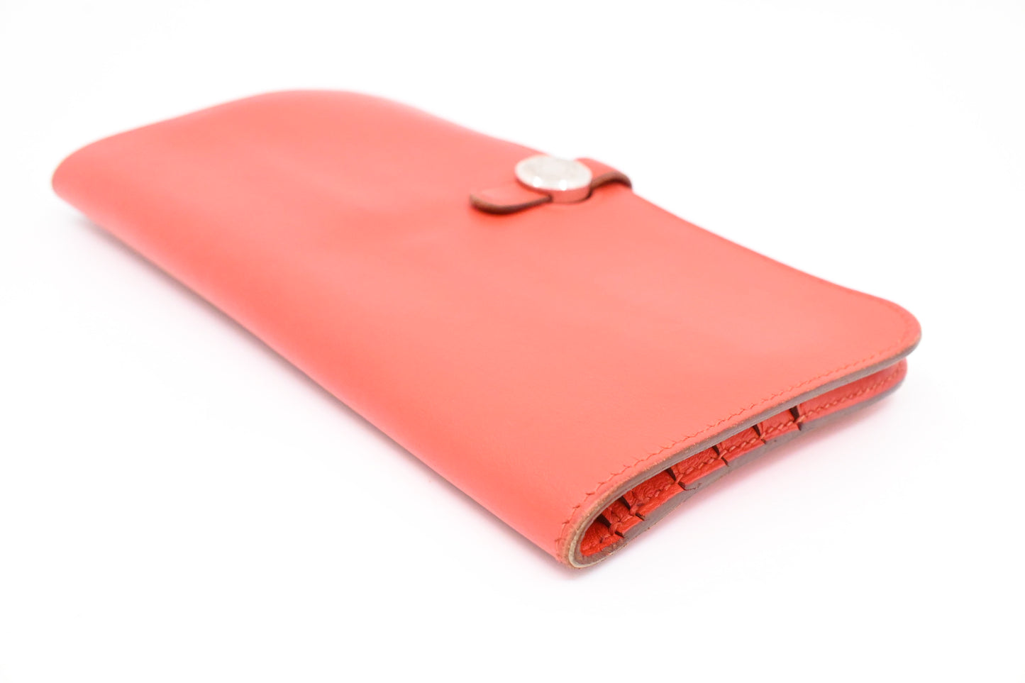 Hermes Dogon Wallet in Blood Orange Leather