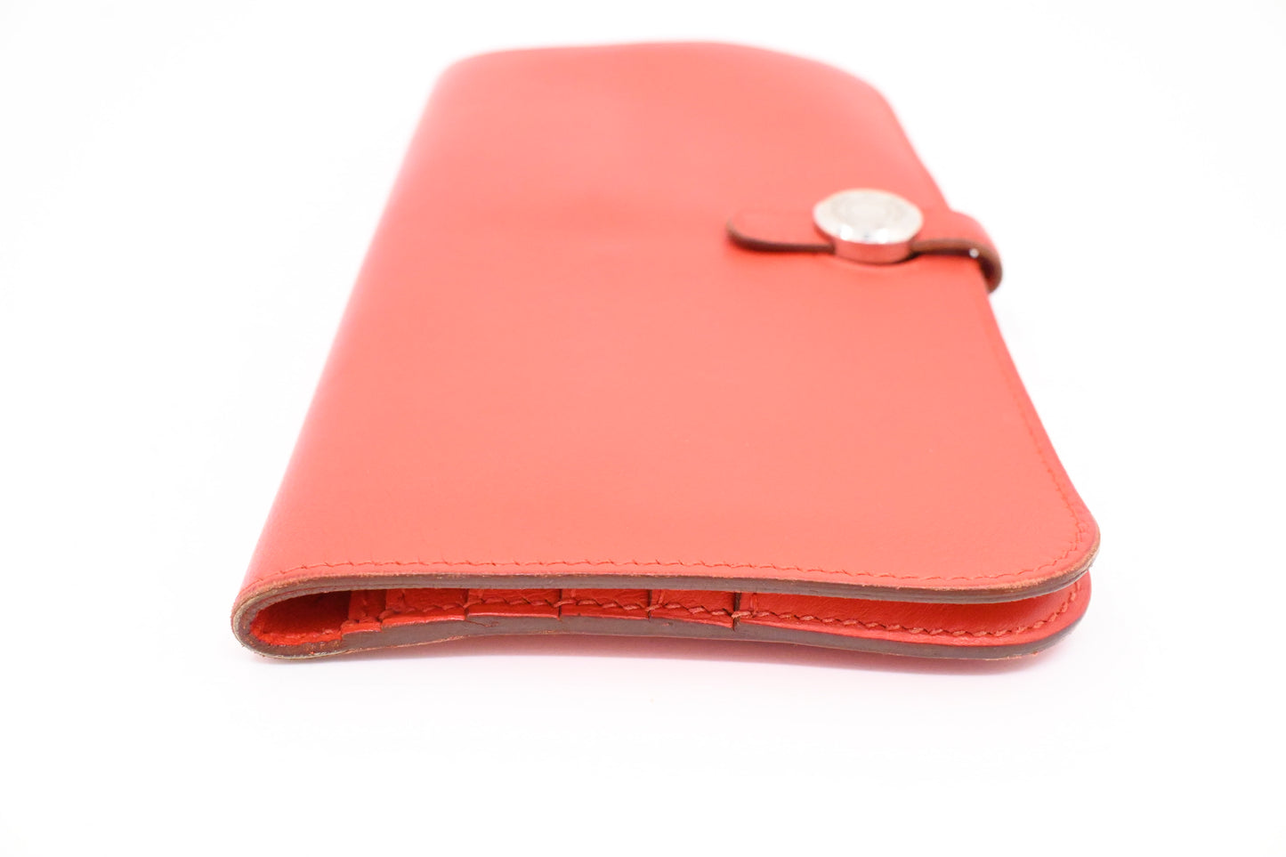 Hermes Dogon Wallet in Blood Orange Leather