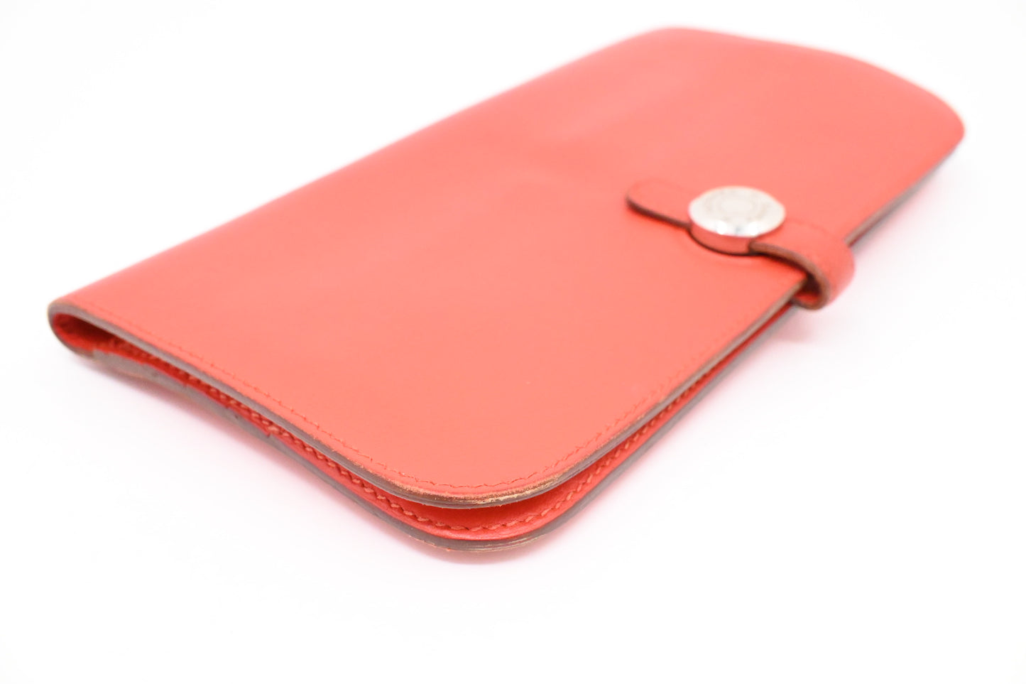 Hermes Dogon Wallet in Blood Orange Leather