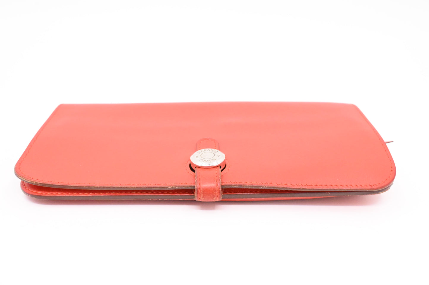 Hermes Dogon Wallet in Blood Orange Leather