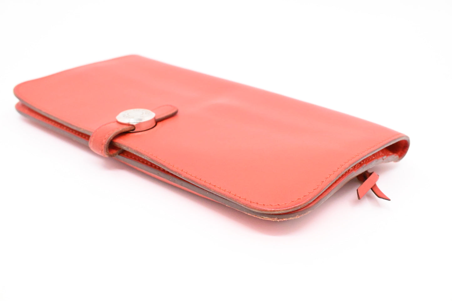 Hermes Dogon Wallet in Blood Orange Leather