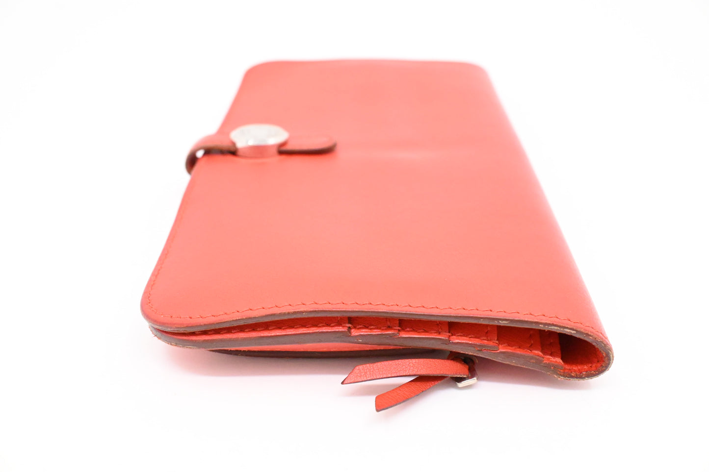 Hermes Dogon Wallet in Blood Orange Leather
