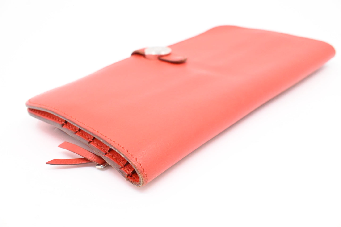 Hermes Dogon Wallet in Blood Orange Leather