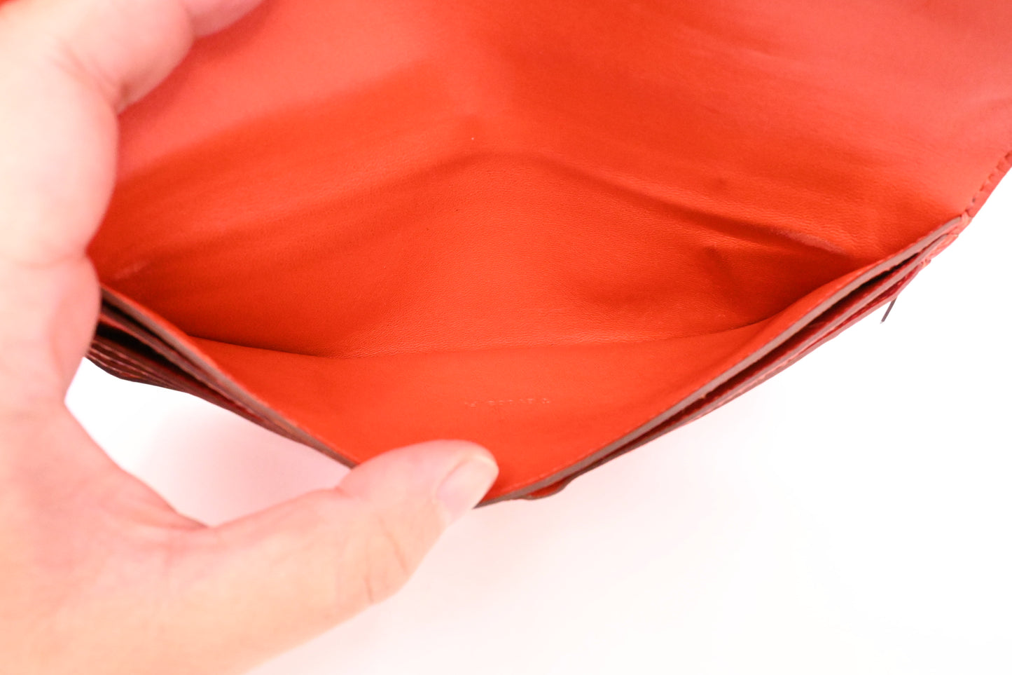 Hermes Dogon Wallet in Blood Orange Leather