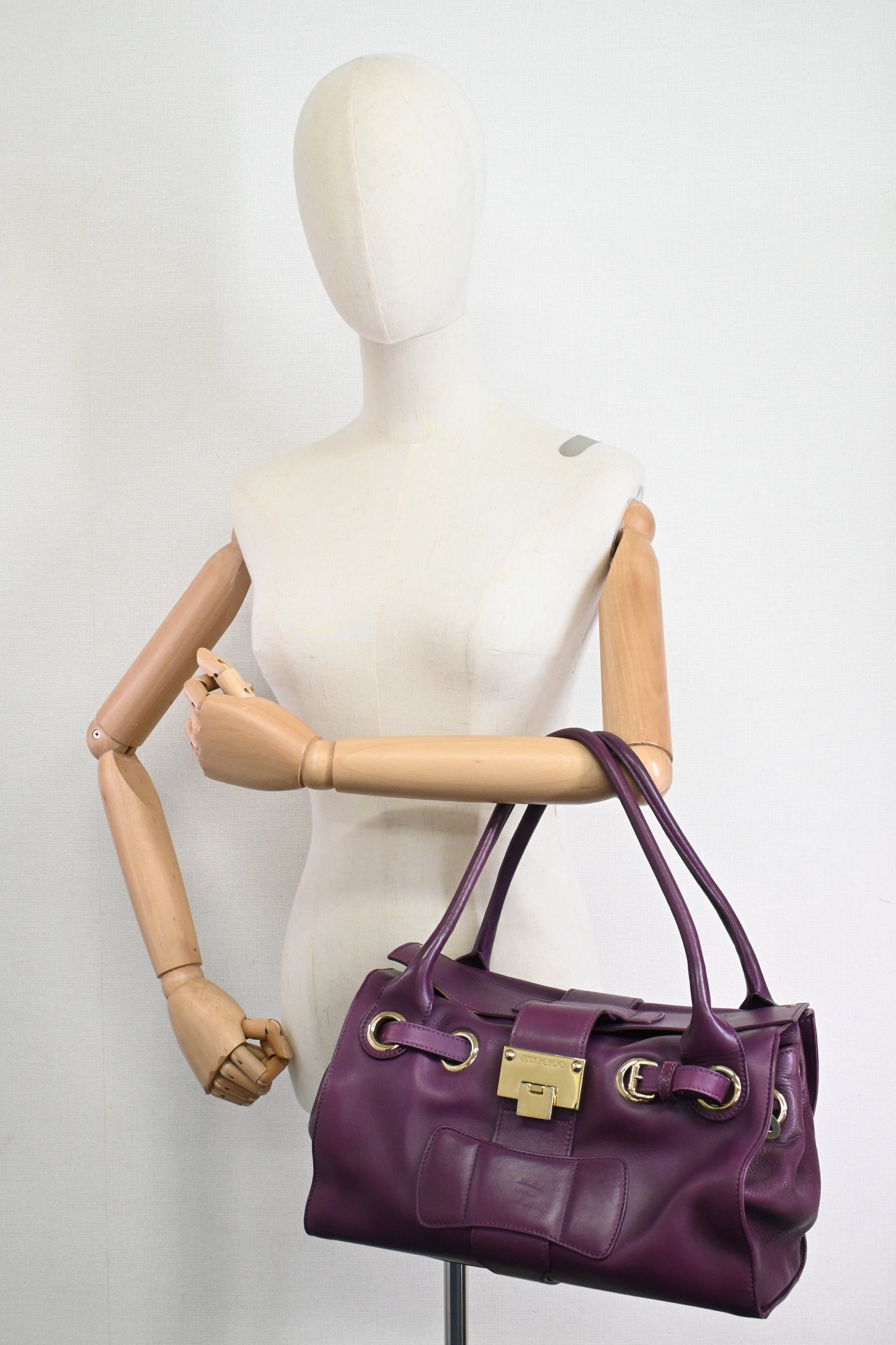 Jimmy Choo Rosalie Shoulder Bag in Purple Leather