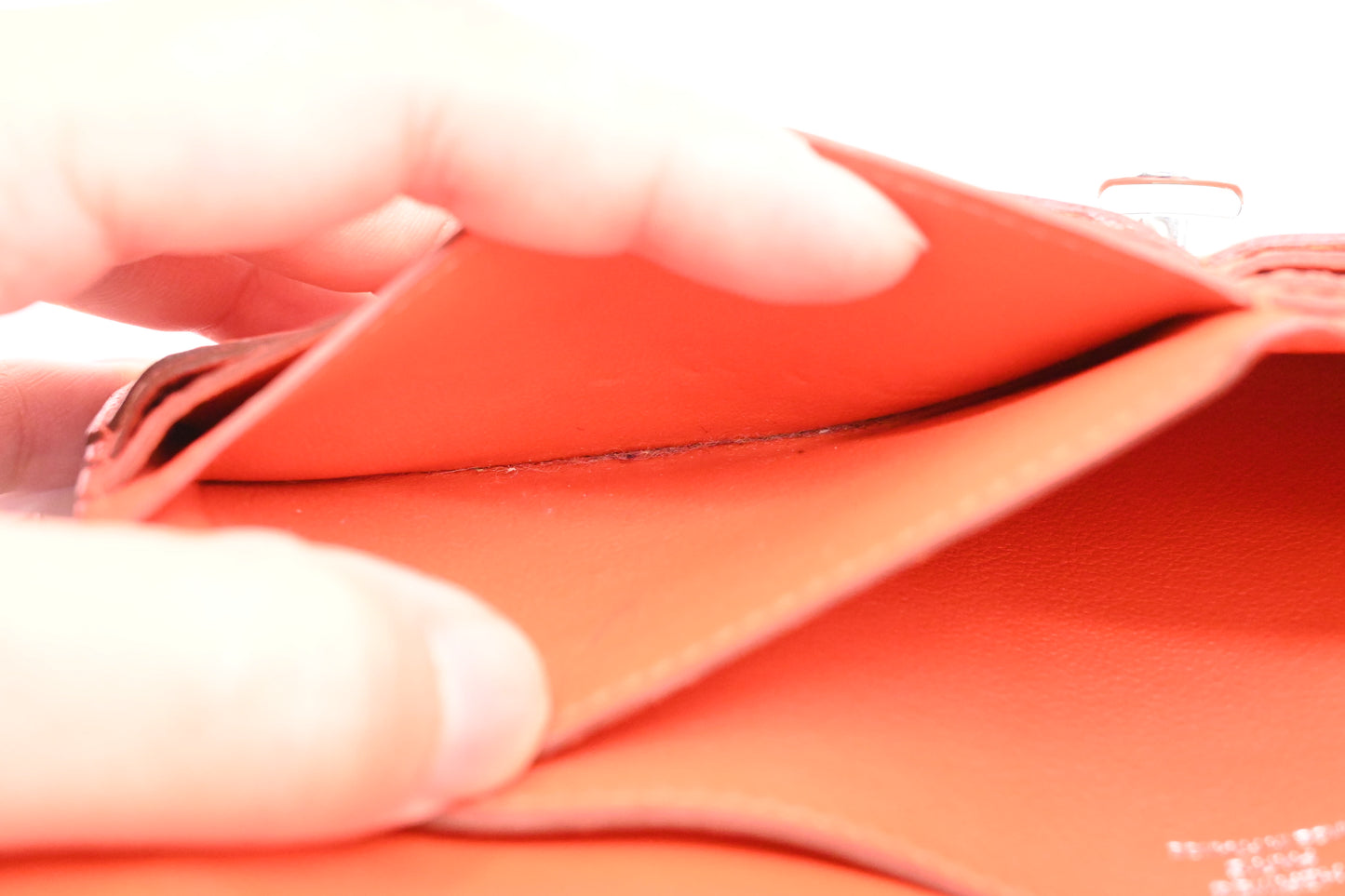 Hermes Dogon Wallet in Blood Orange Leather