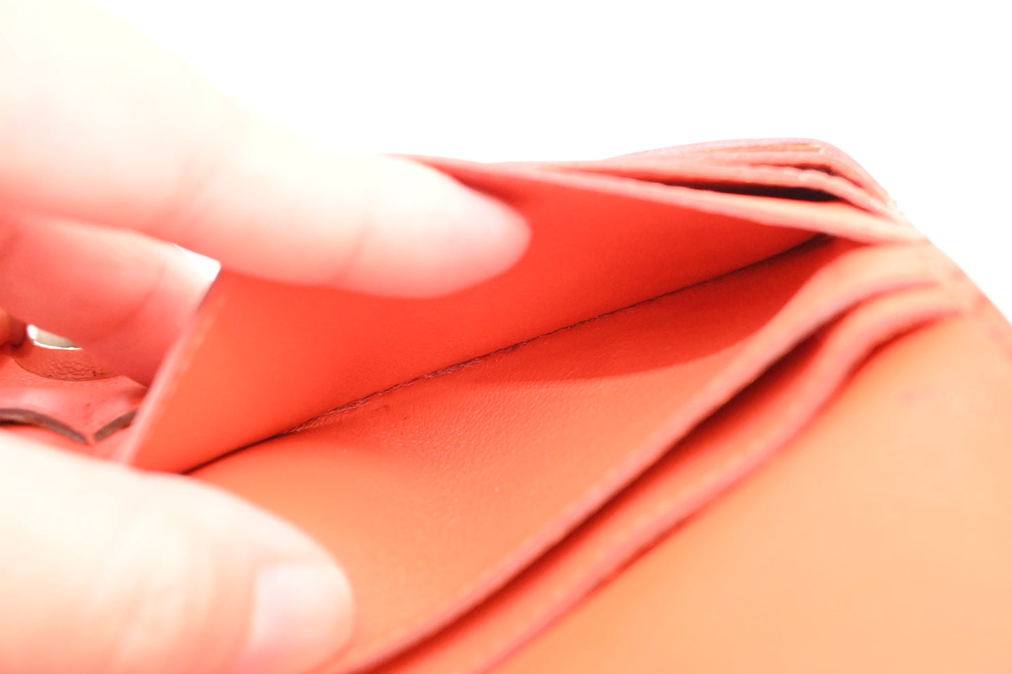 Hermes Dogon Wallet in Blood Orange Leather