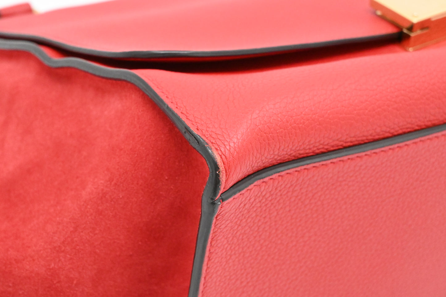 Celine Trapeze in Red Leather