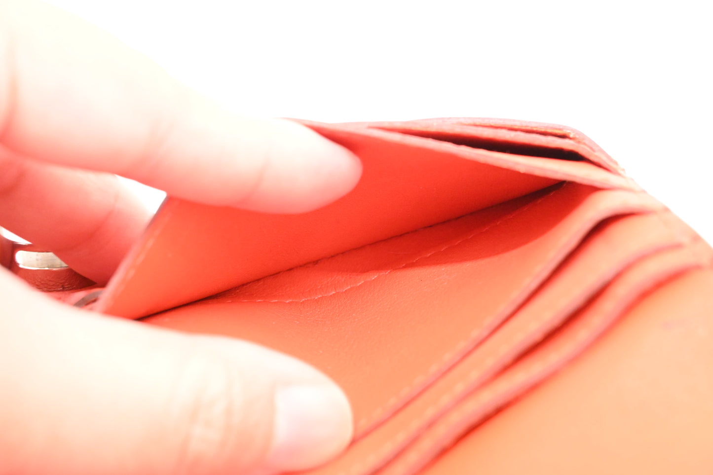 Hermes Dogon Wallet in Blood Orange Leather