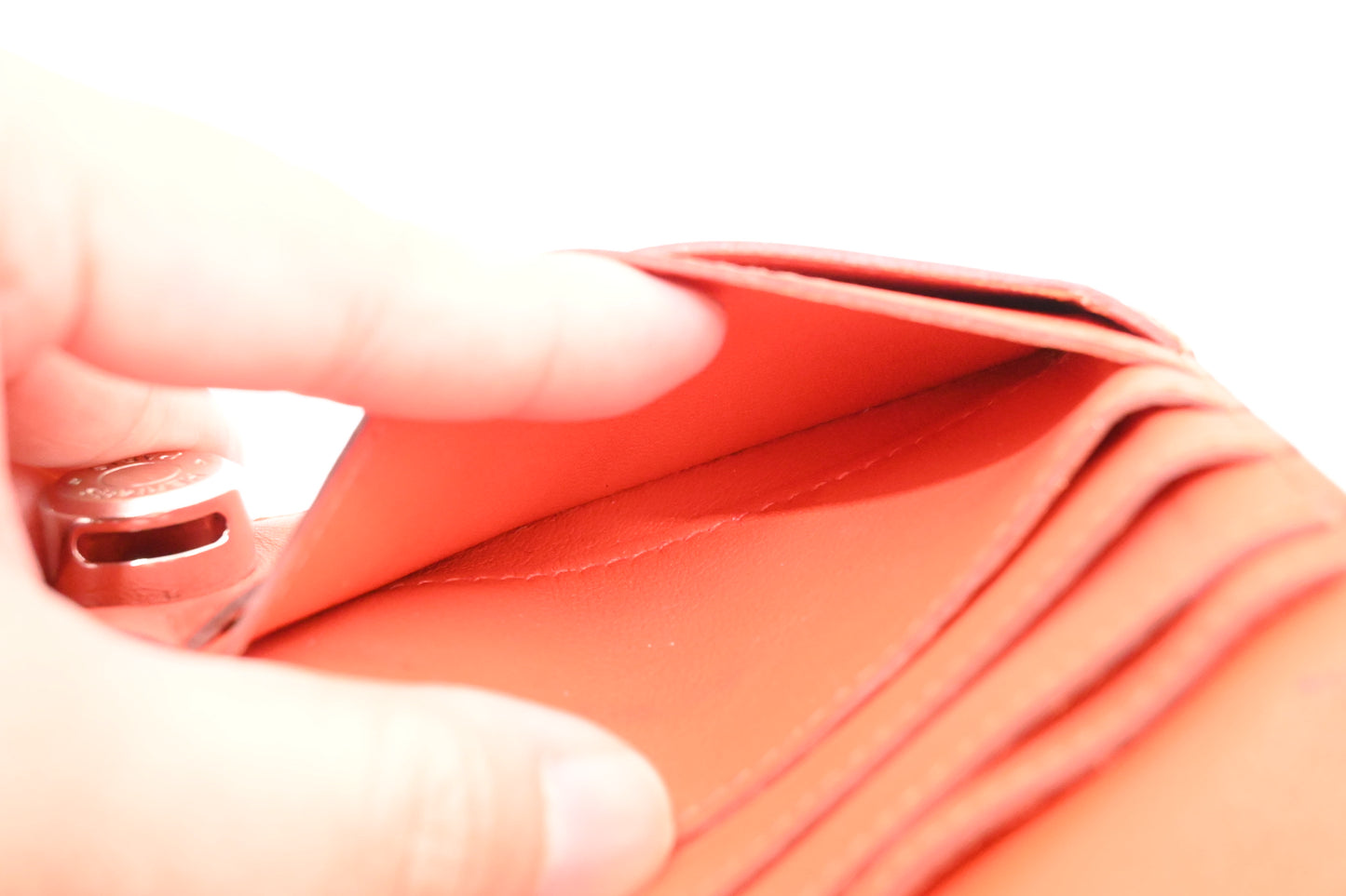Hermes Dogon Wallet in Blood Orange Leather