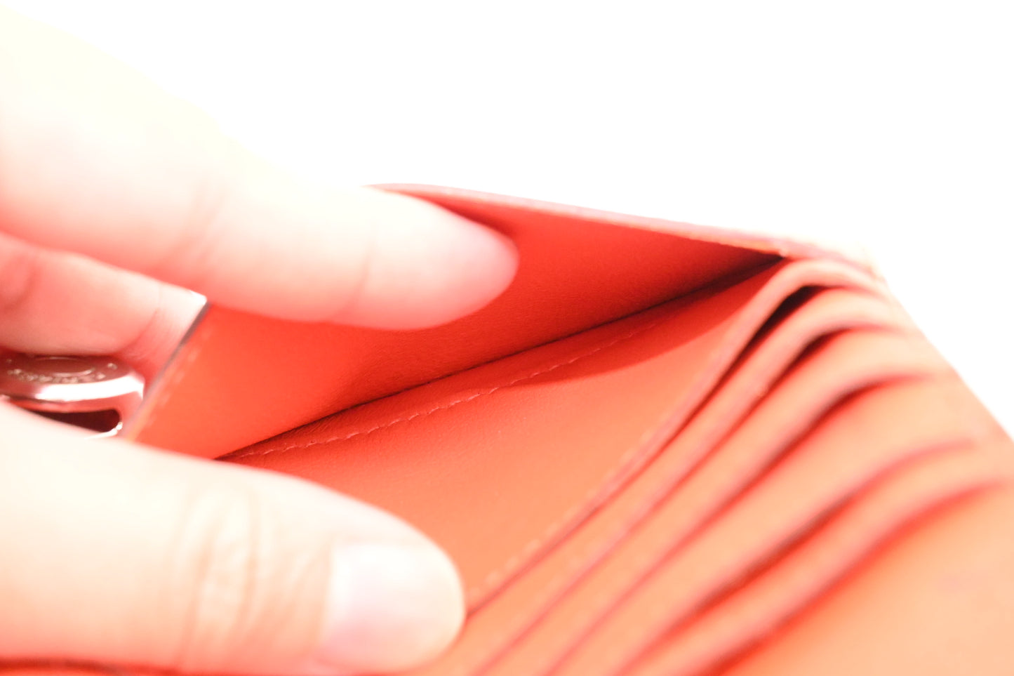 Hermes Dogon Wallet in Blood Orange Leather