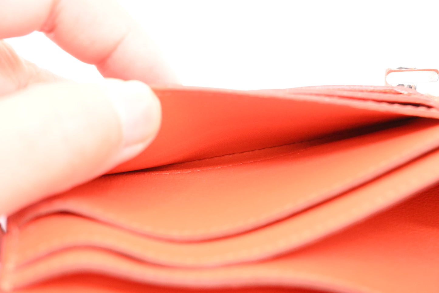 Hermes Dogon Wallet in Blood Orange Leather