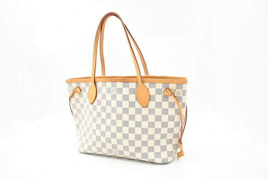 Louis Vuitton Neverfull PM in Damier Azur Canvas