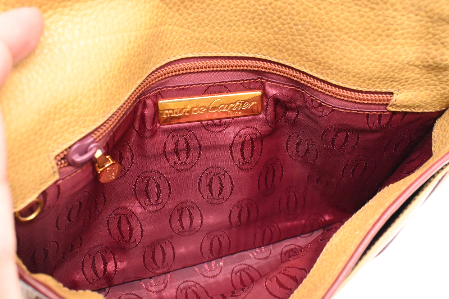Cartier Crossbody in Yellow Leather
